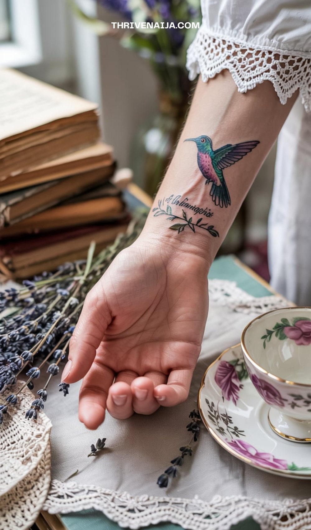 Beautiful Bird Wrist Tattoo