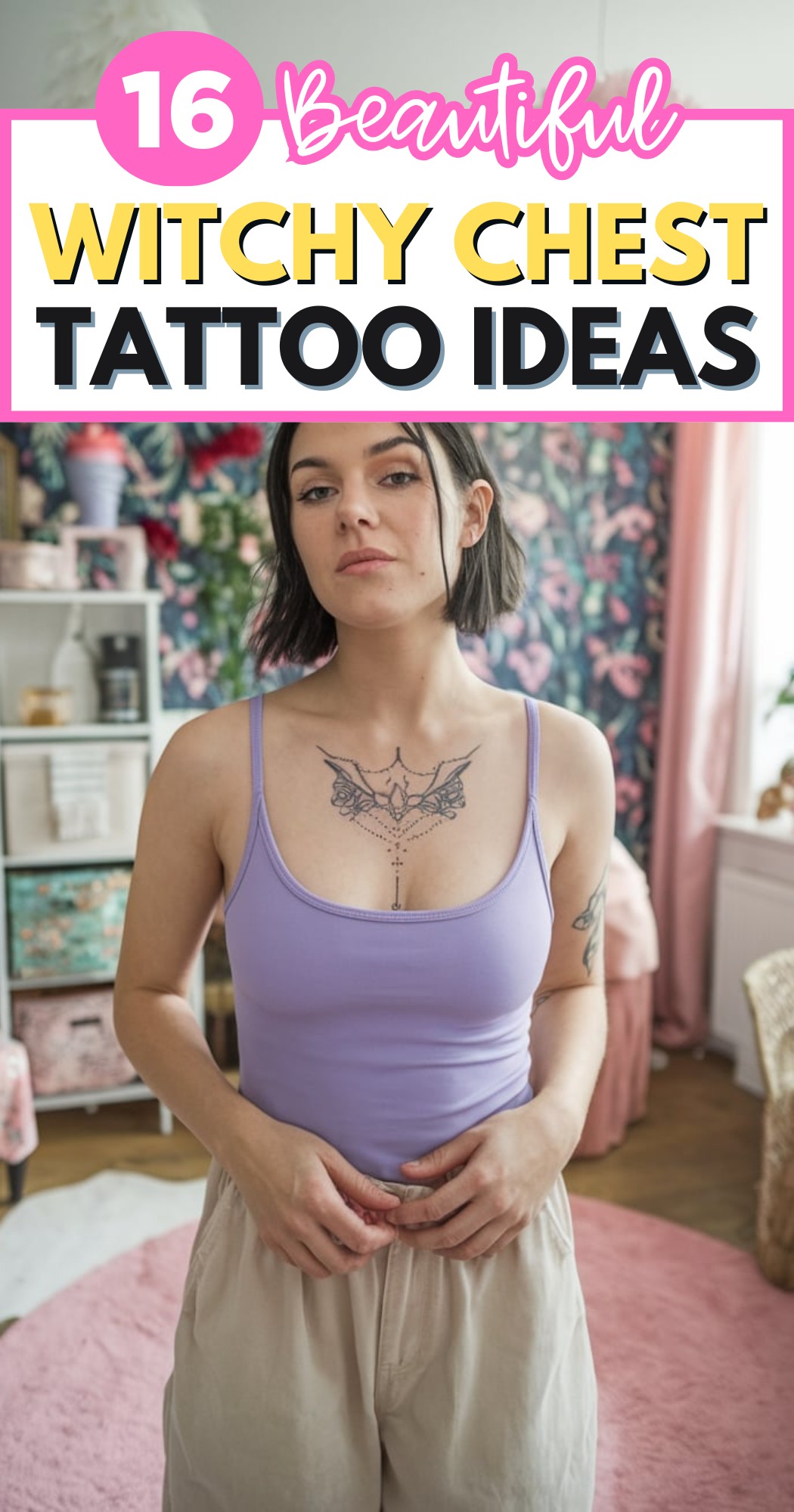 Best Witchy Chest Tattoo Ideas-pin