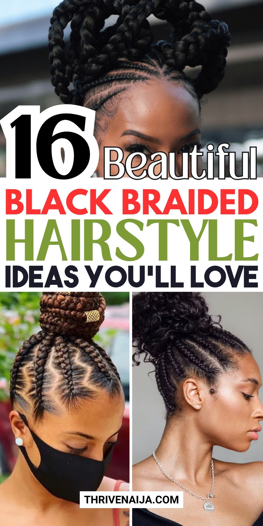 Black Braided Updo Hairstyle