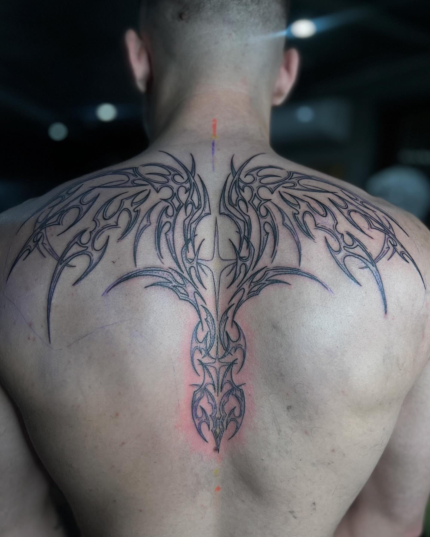 Neo Tribal Line Work Tattoo