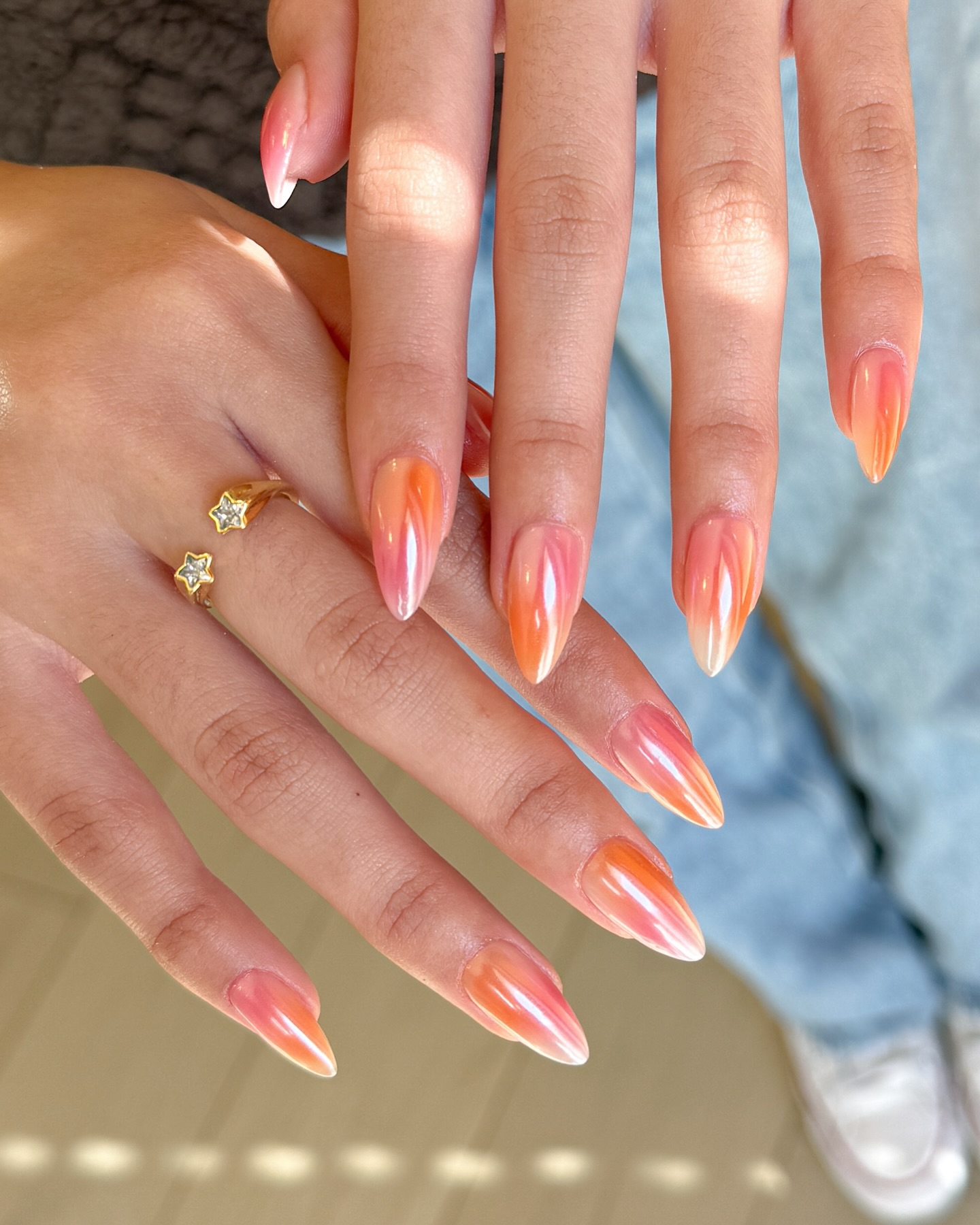 Sunset Aura Vacation Nails