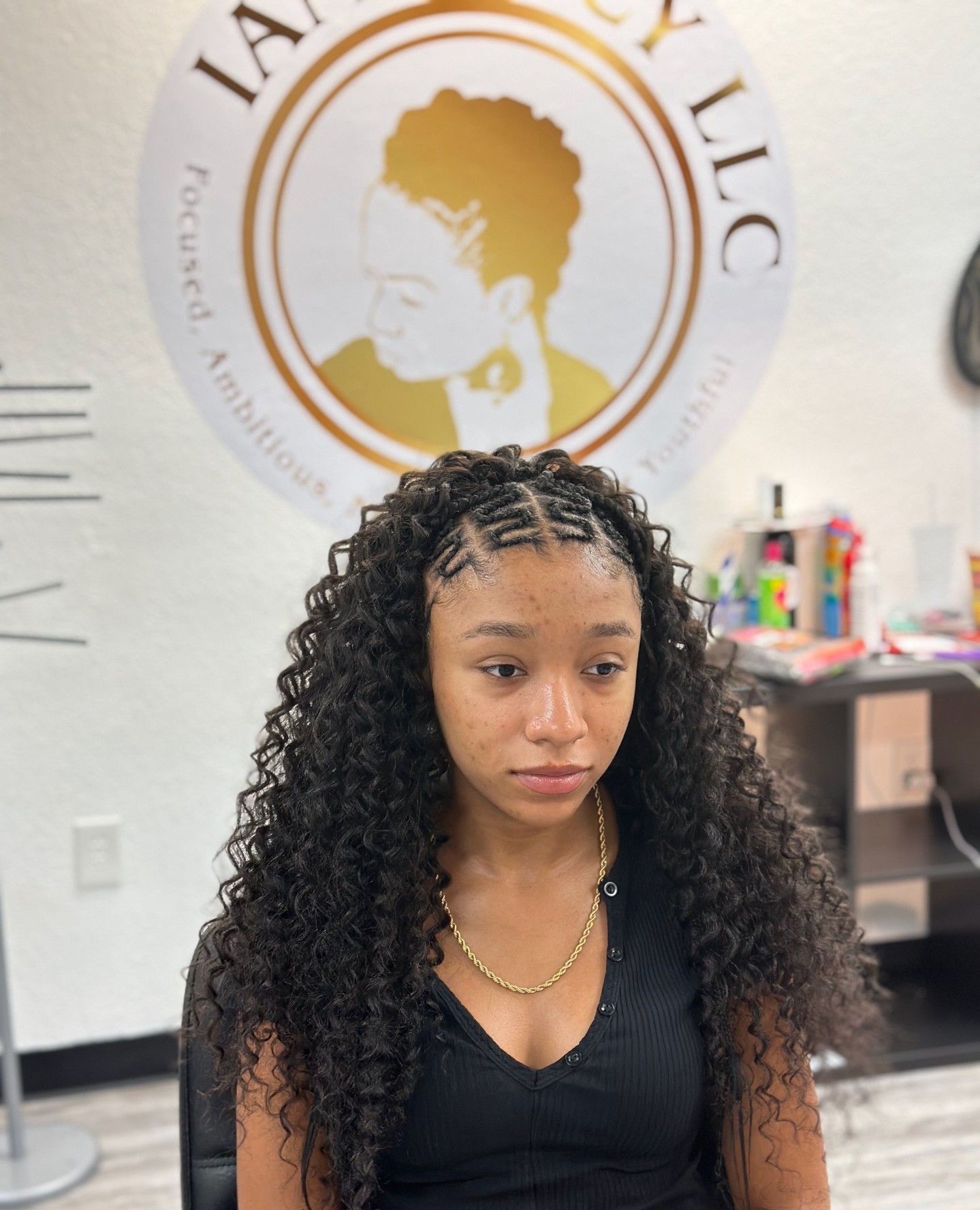 Zig Zag Curly Crochet Hairstyle