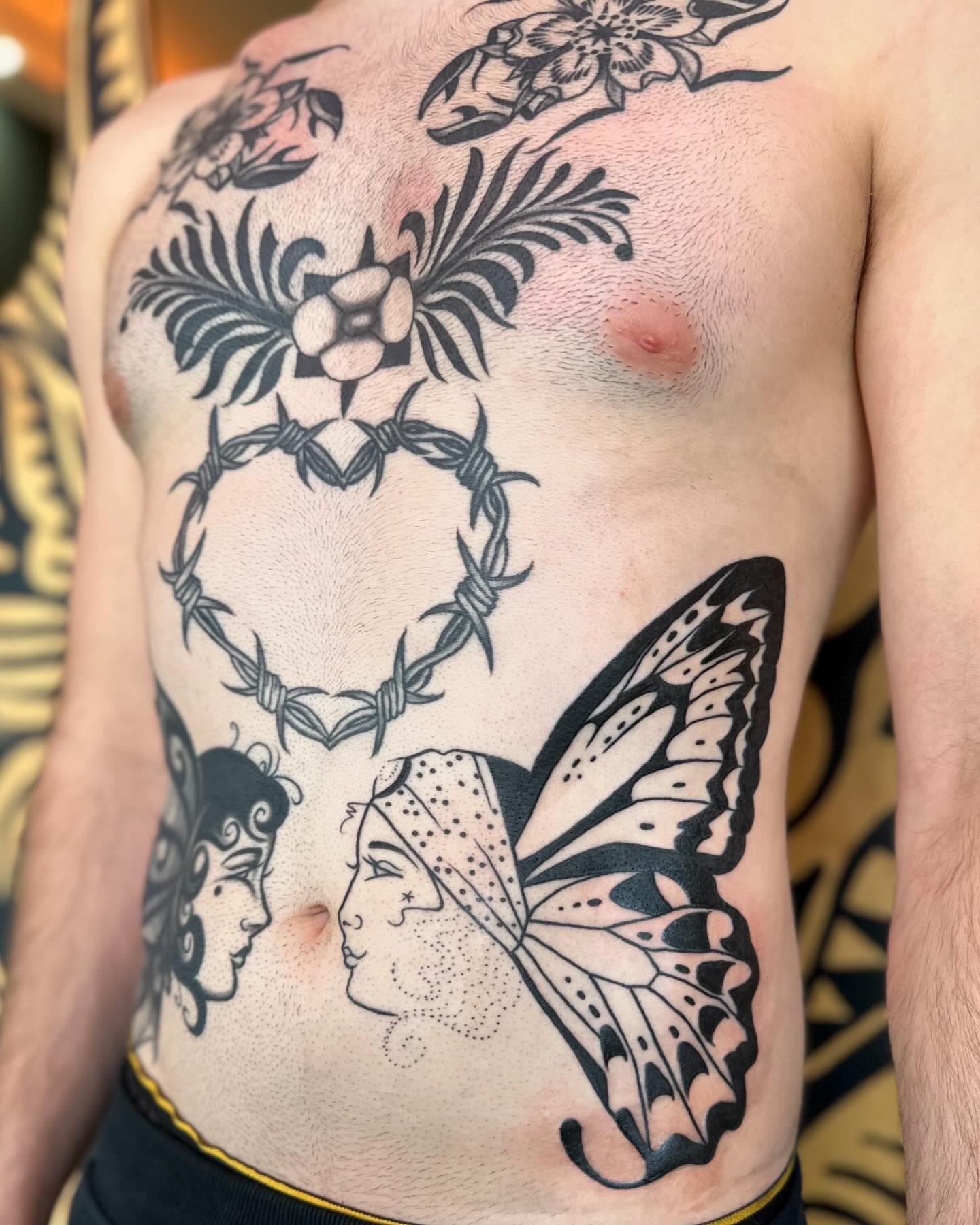 Dark Art Chest Tattoo