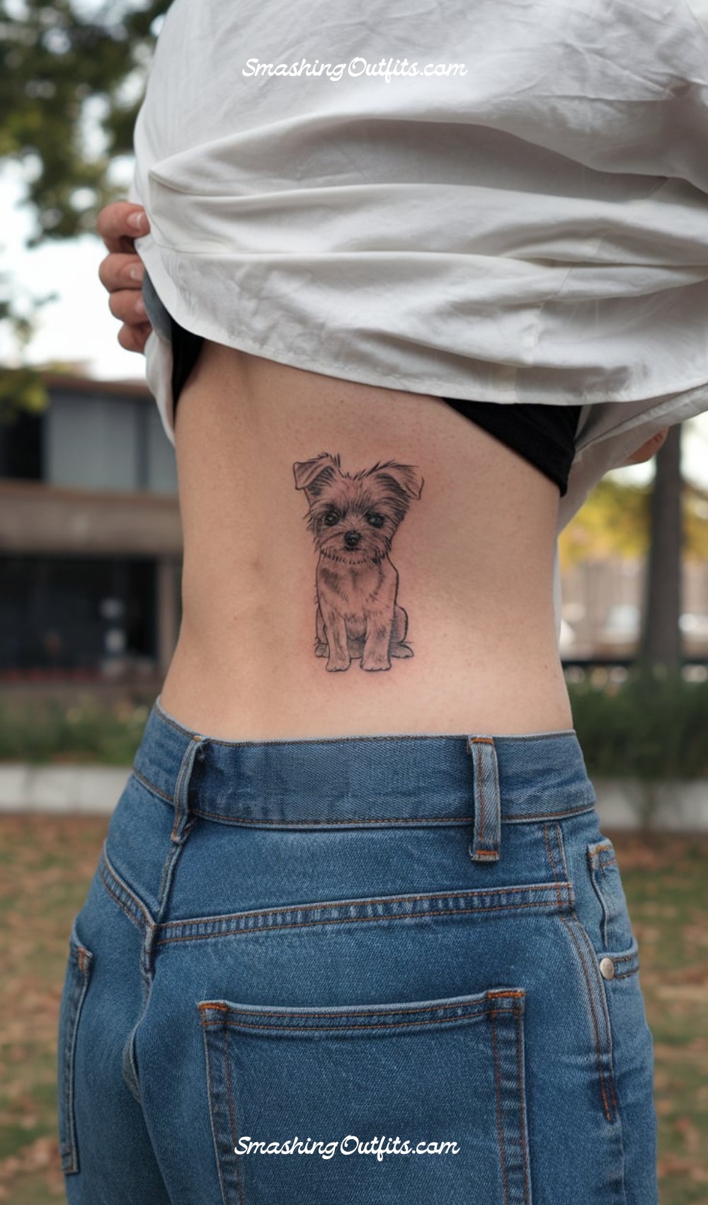 Cute Little Lower Back Yorkshire Tattoo