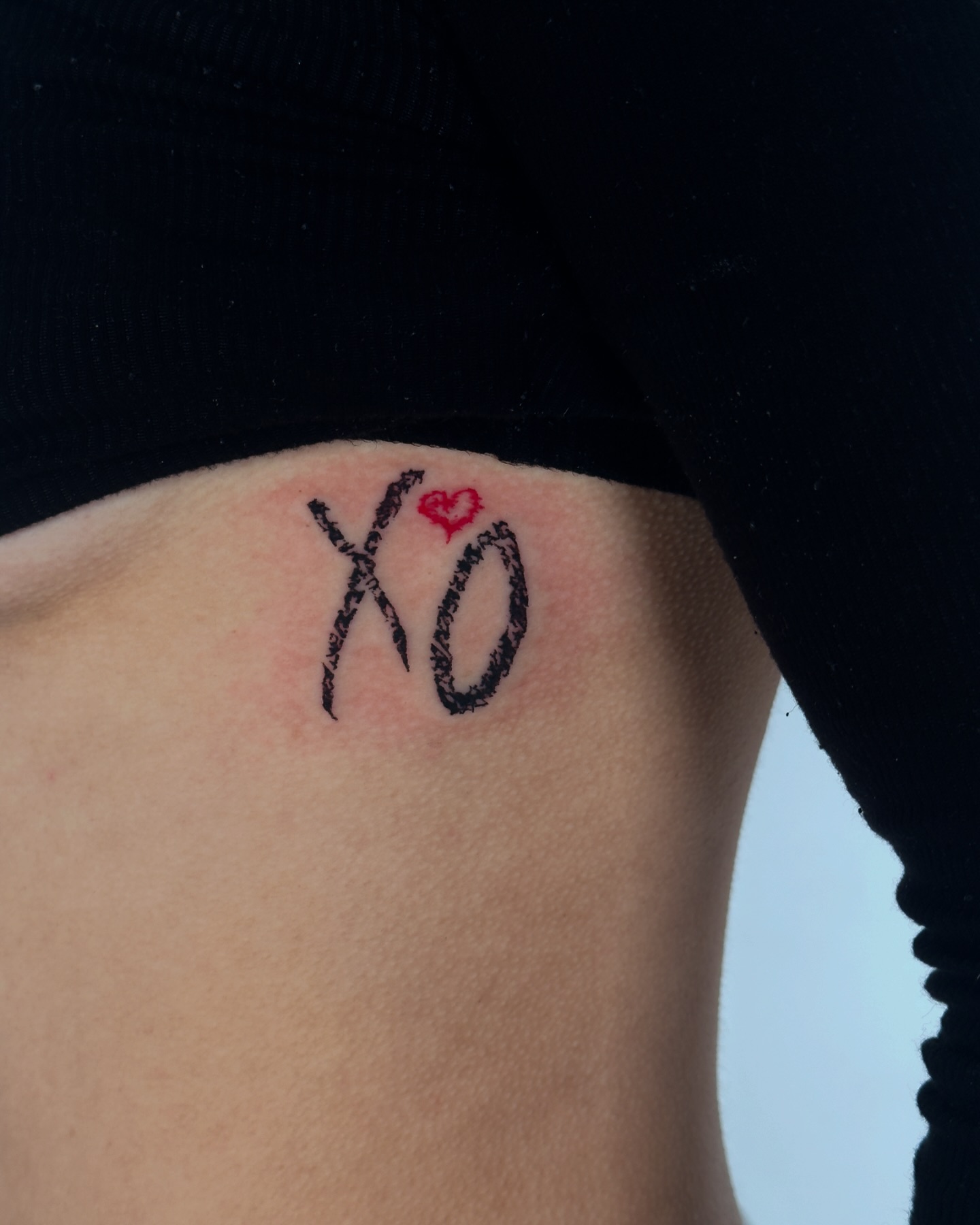 XO Mini Heart Tattoo Design