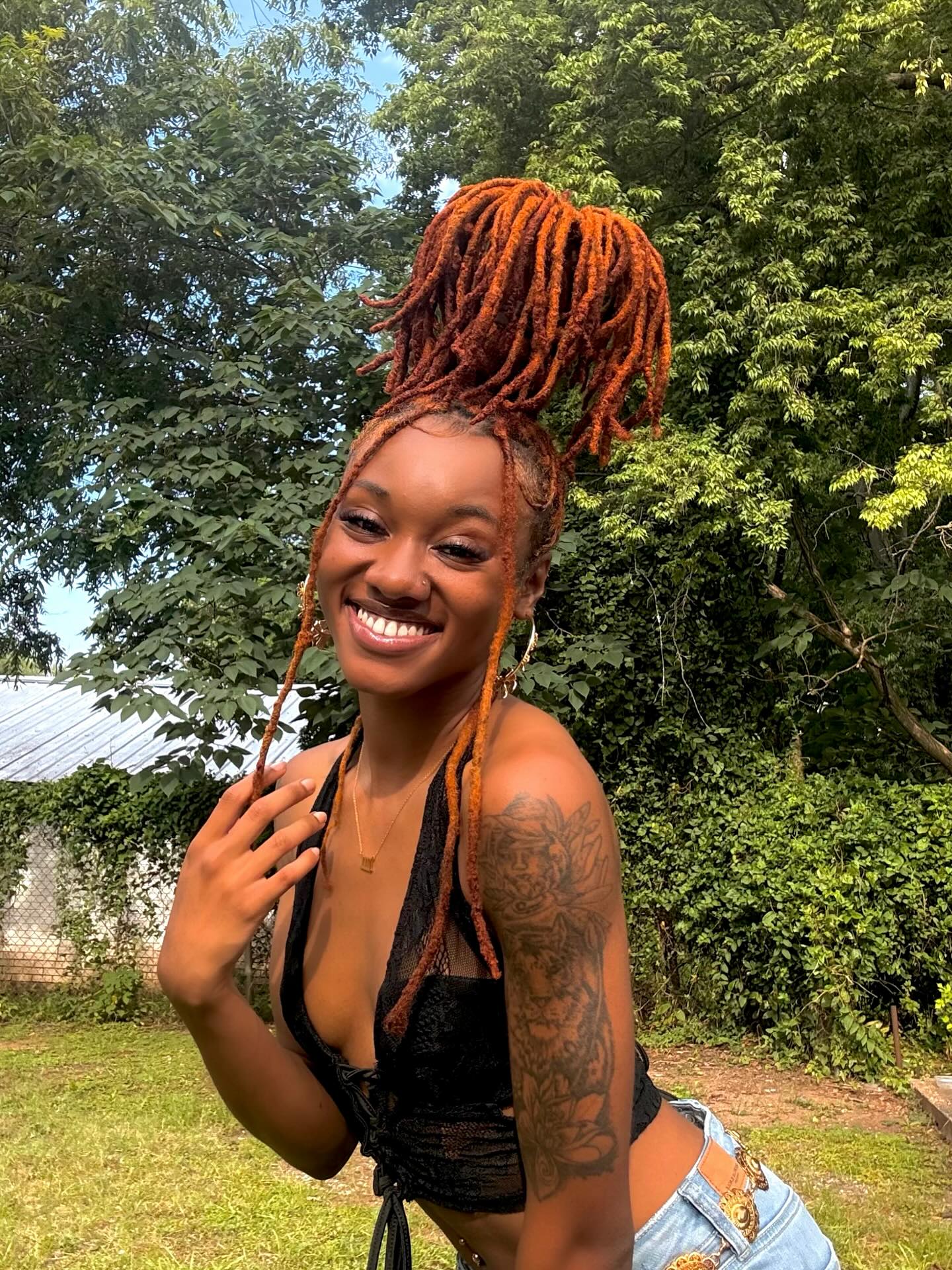 Palm Tree Styling Dreads Hairstyle