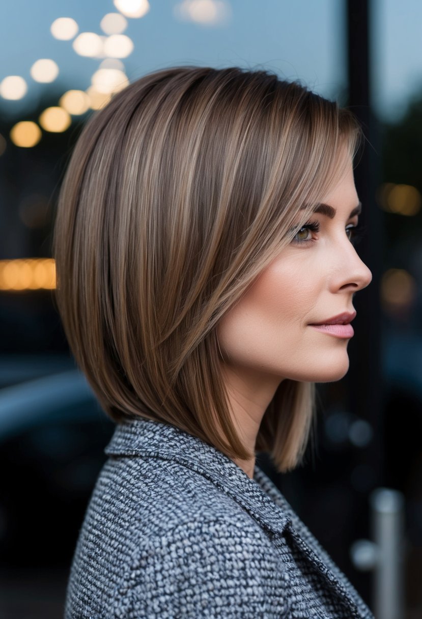 Blunt Cut with Side Part