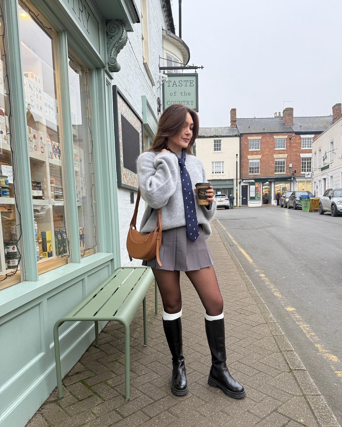 Chunky Boots and Oversized Blazer