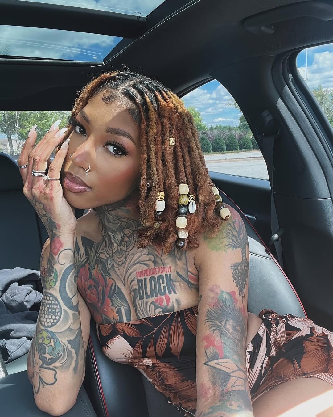 Natural Dreads With Beads