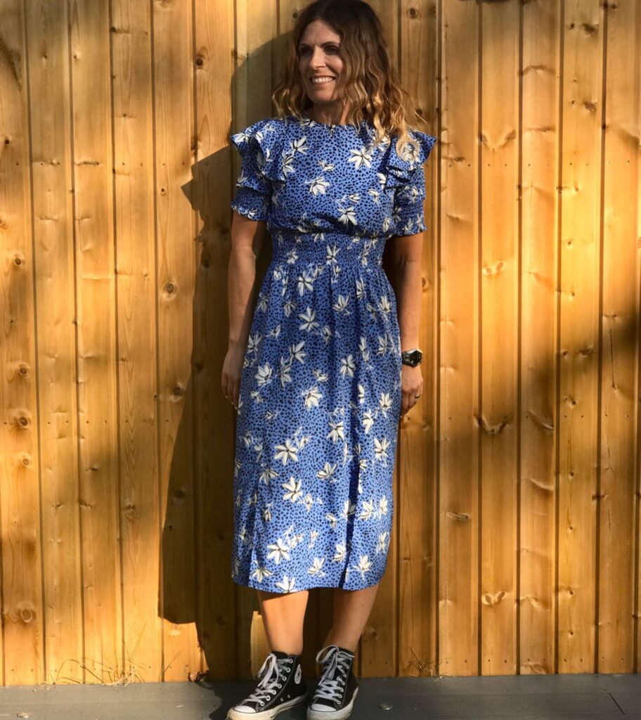 Patterned Midi Dress