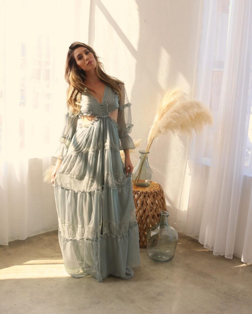 Long-Sleeve Maxi Dress