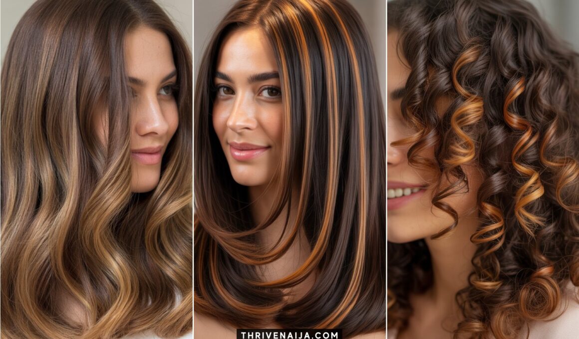 Caramel Highlights on Brown Hair