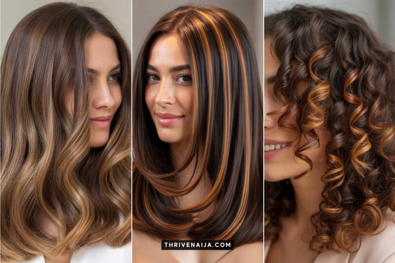 Caramel Highlights on Brown Hair