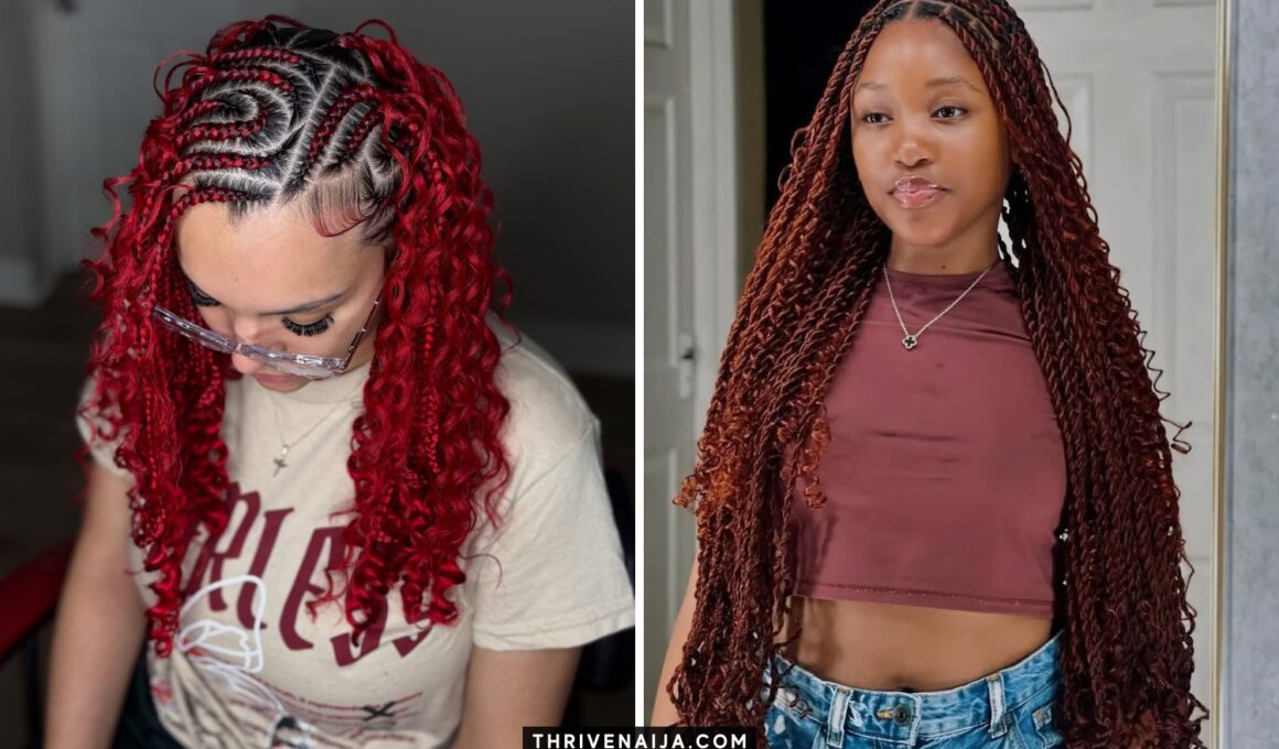 Red Braids Hairstyle Ideas