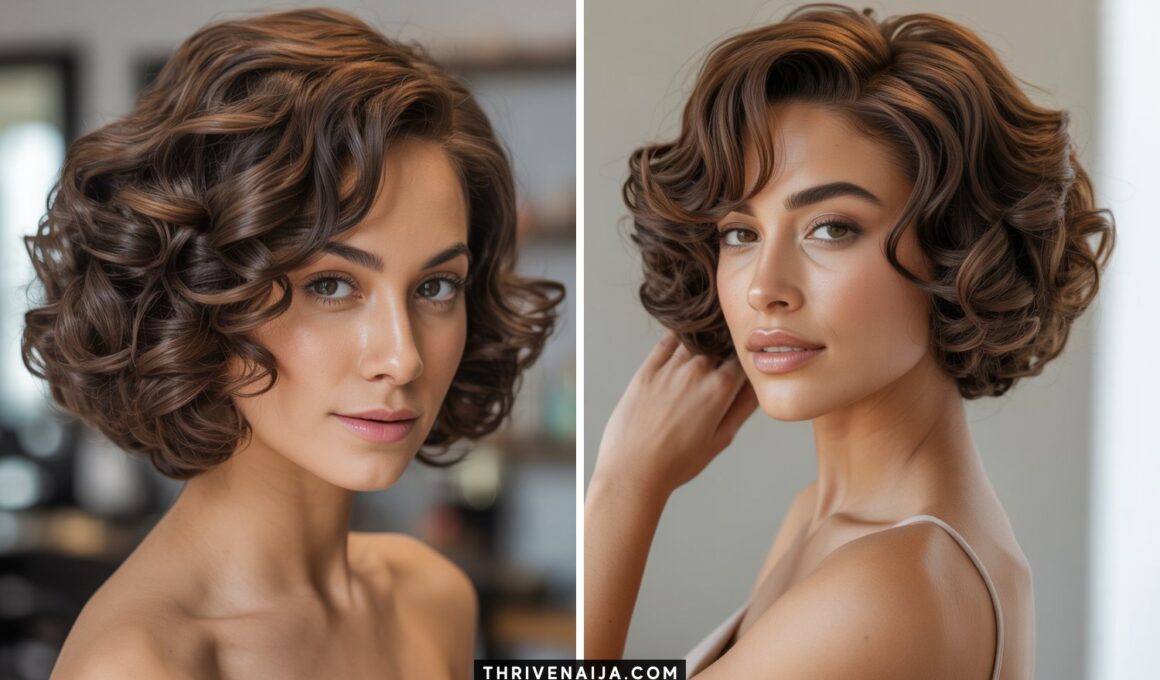 Stacked Curly Bob Haircut Ideas