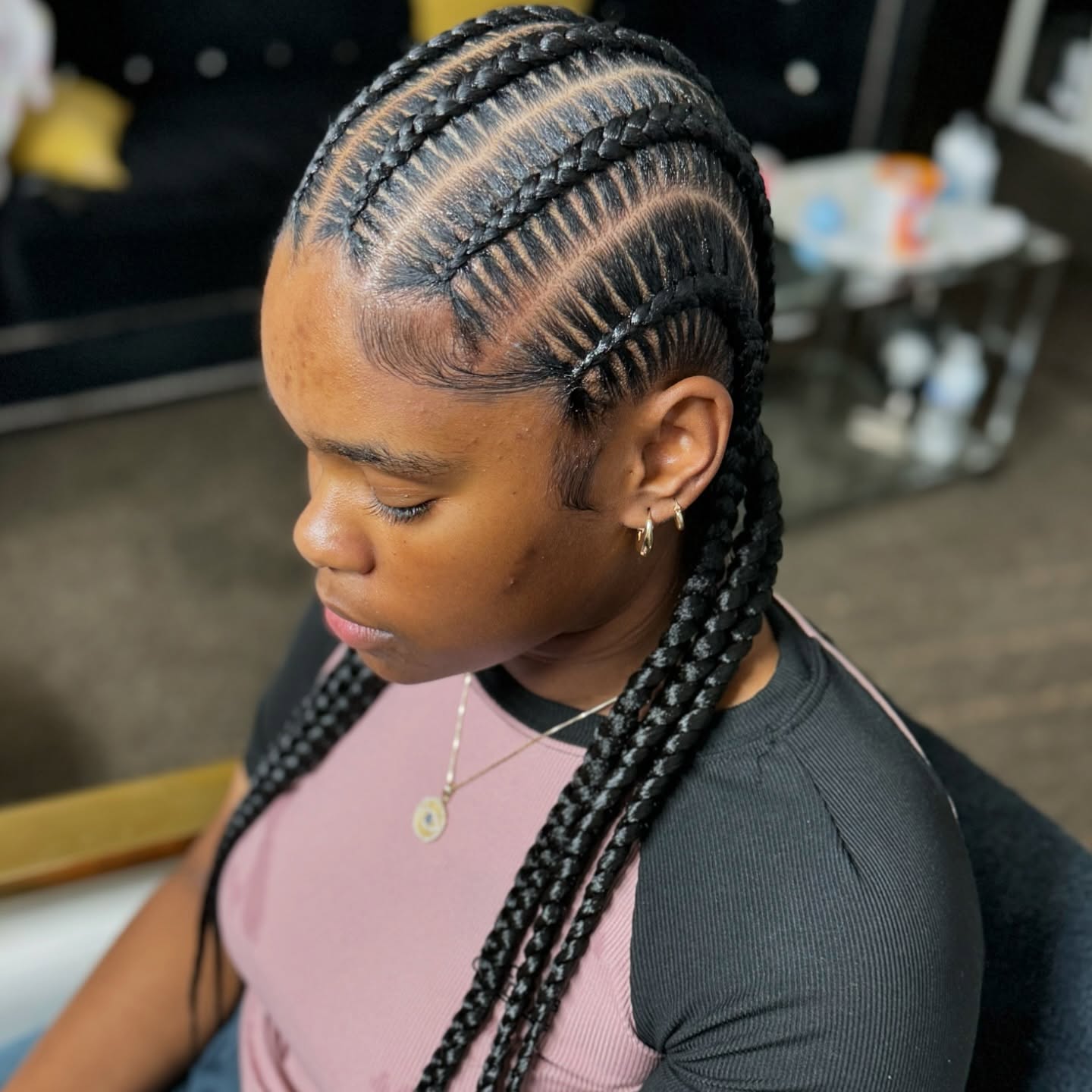 Six Feed In Braids