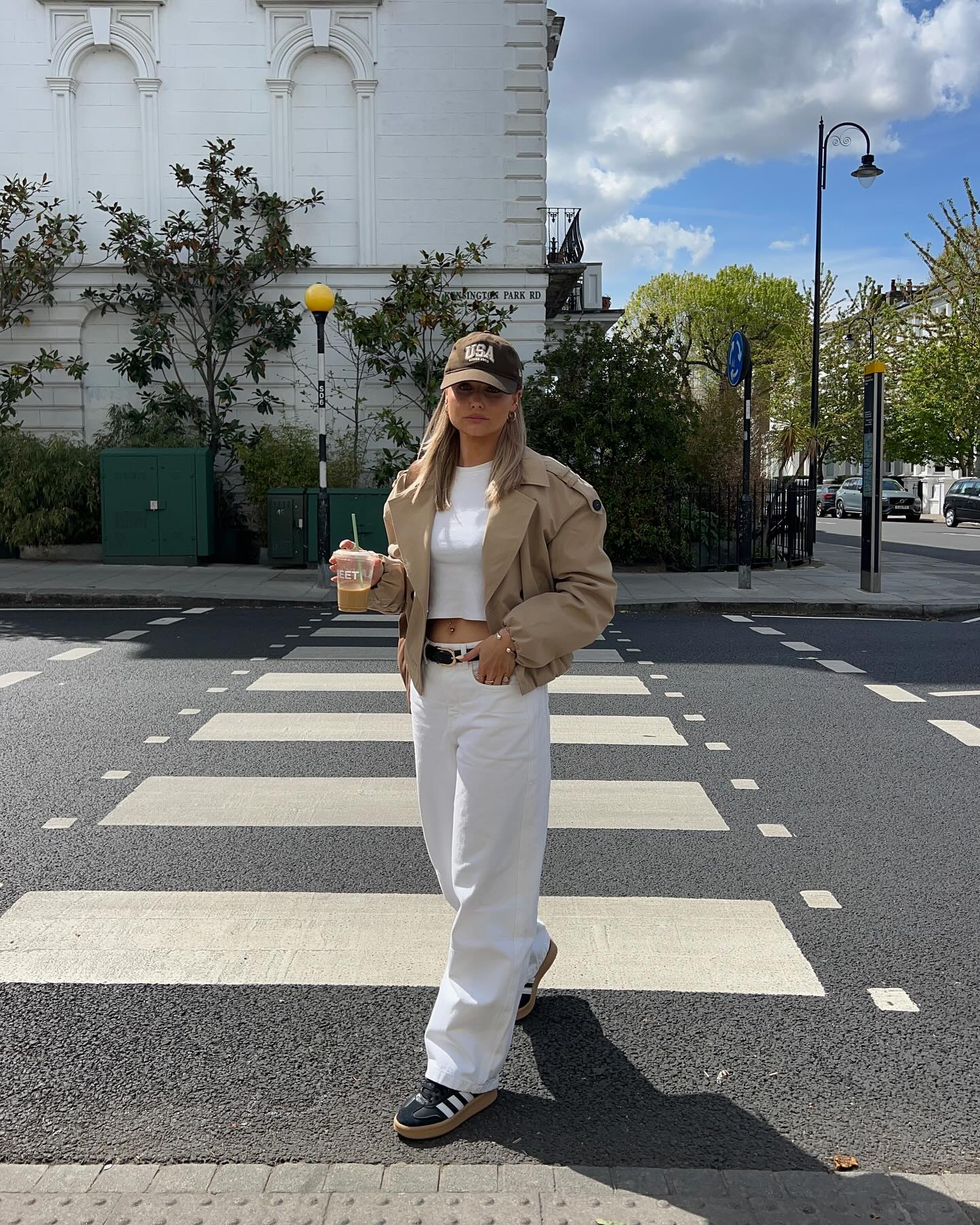 White Jeans Outfit With Jacket