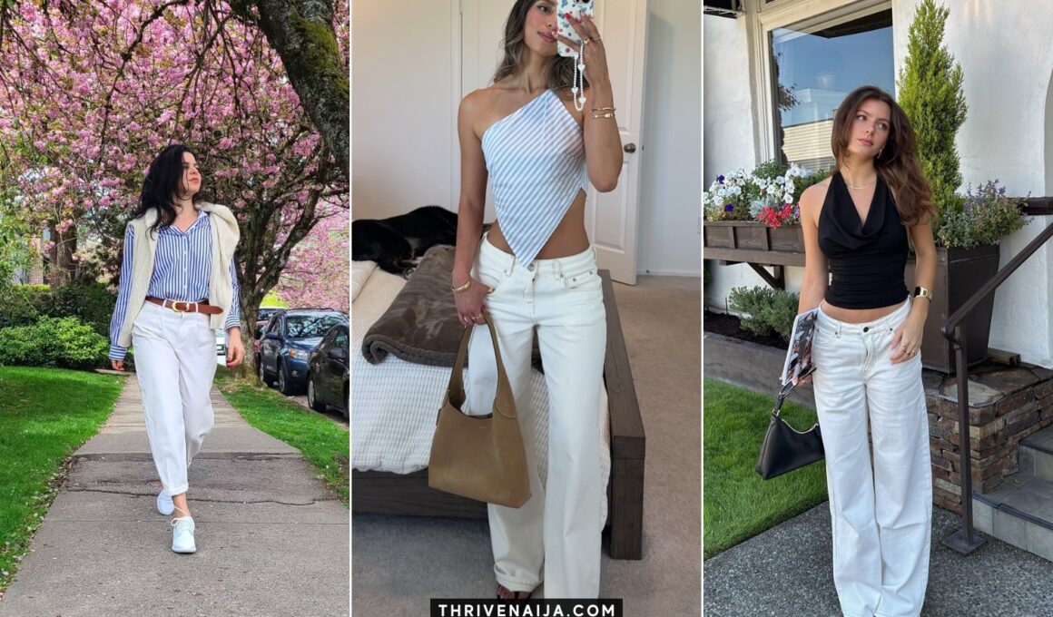summer white jeans