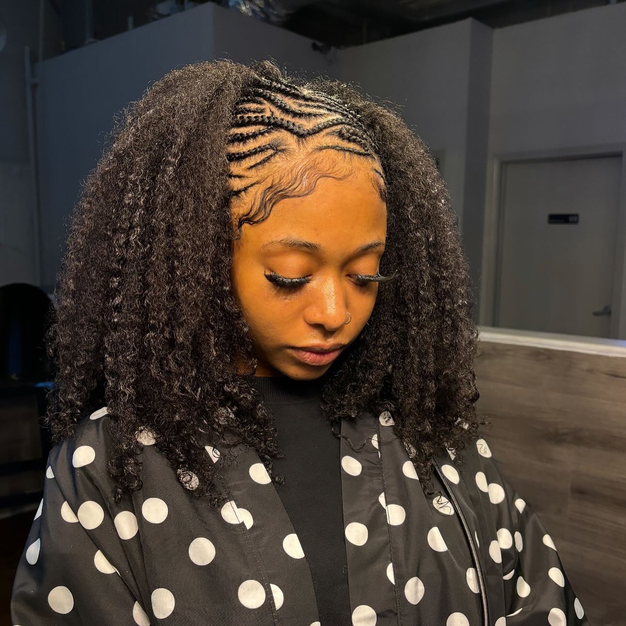 Cornrow Braid with Curls