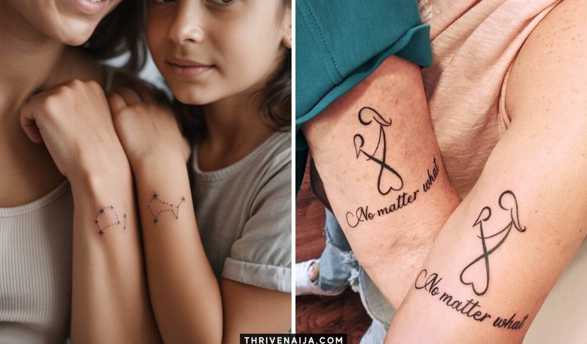 Matching Tattoos for Mom and Daughter