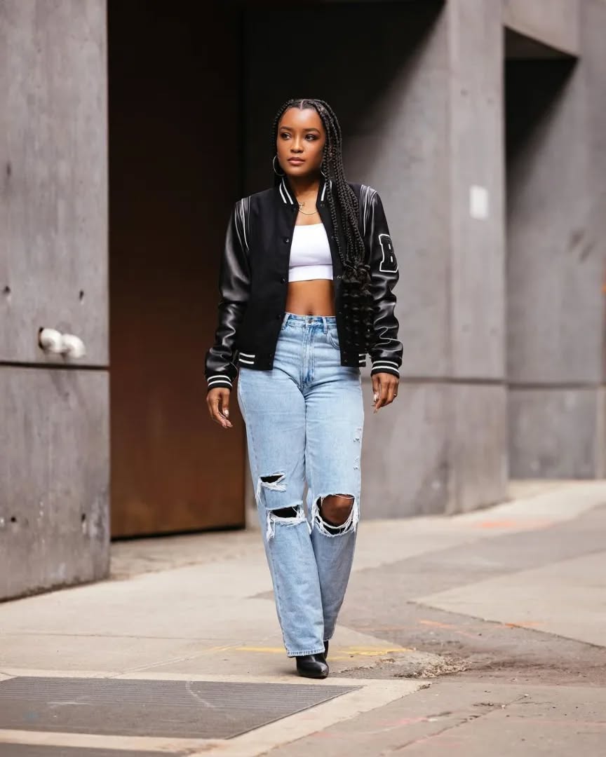 custom leather sleeve varsity jacket