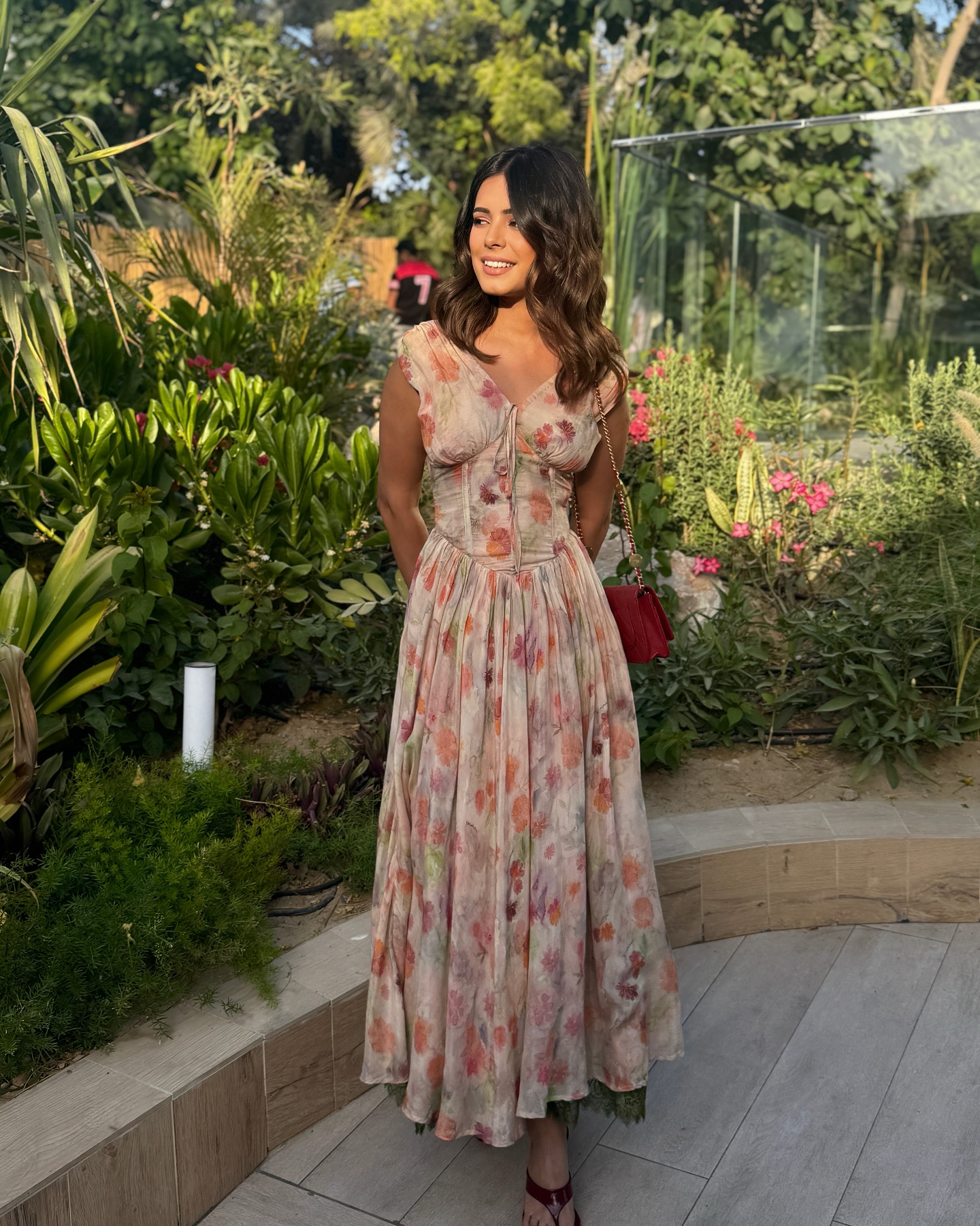 Corset floral fall dress