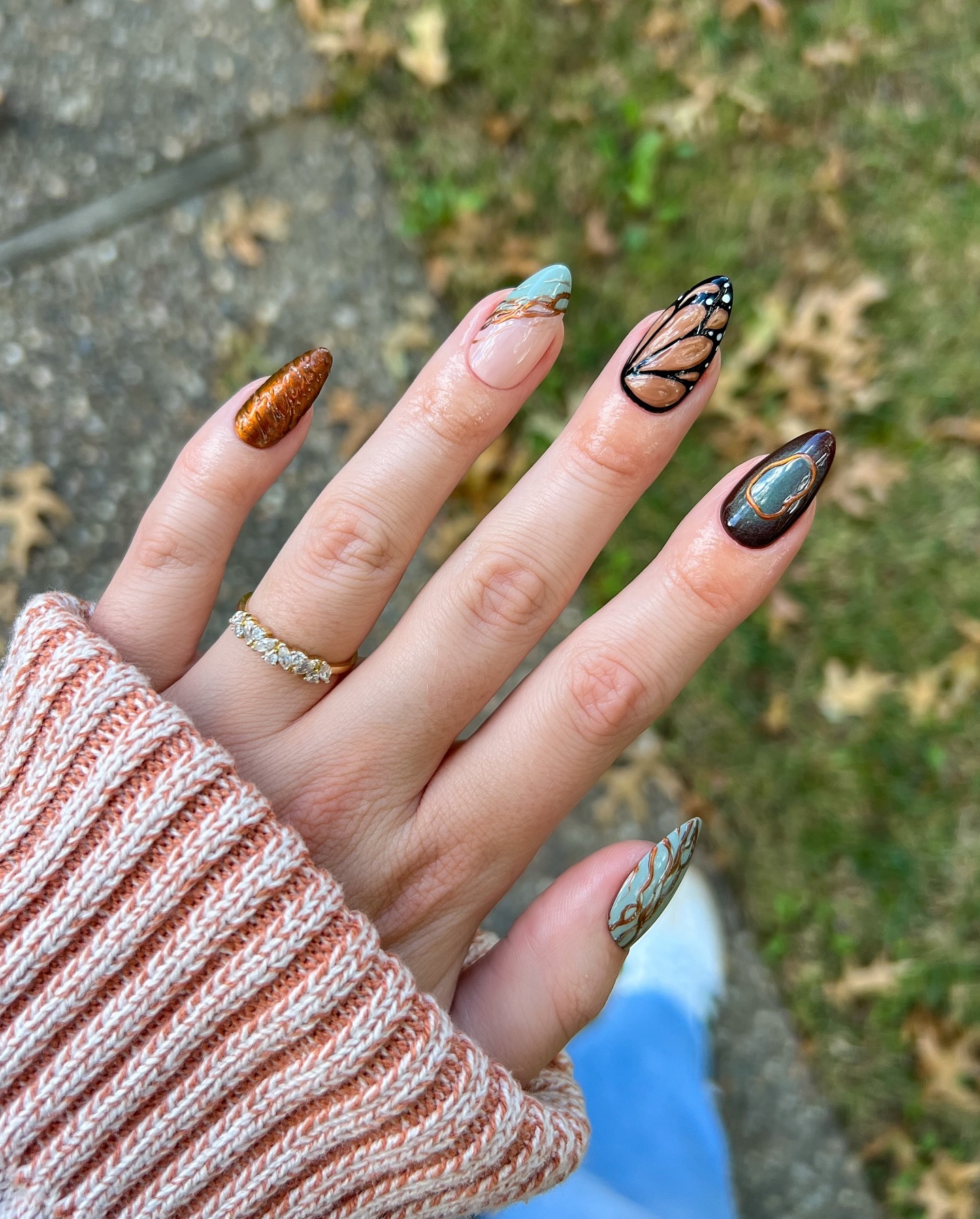 Fall Mix and Match Gel Nails