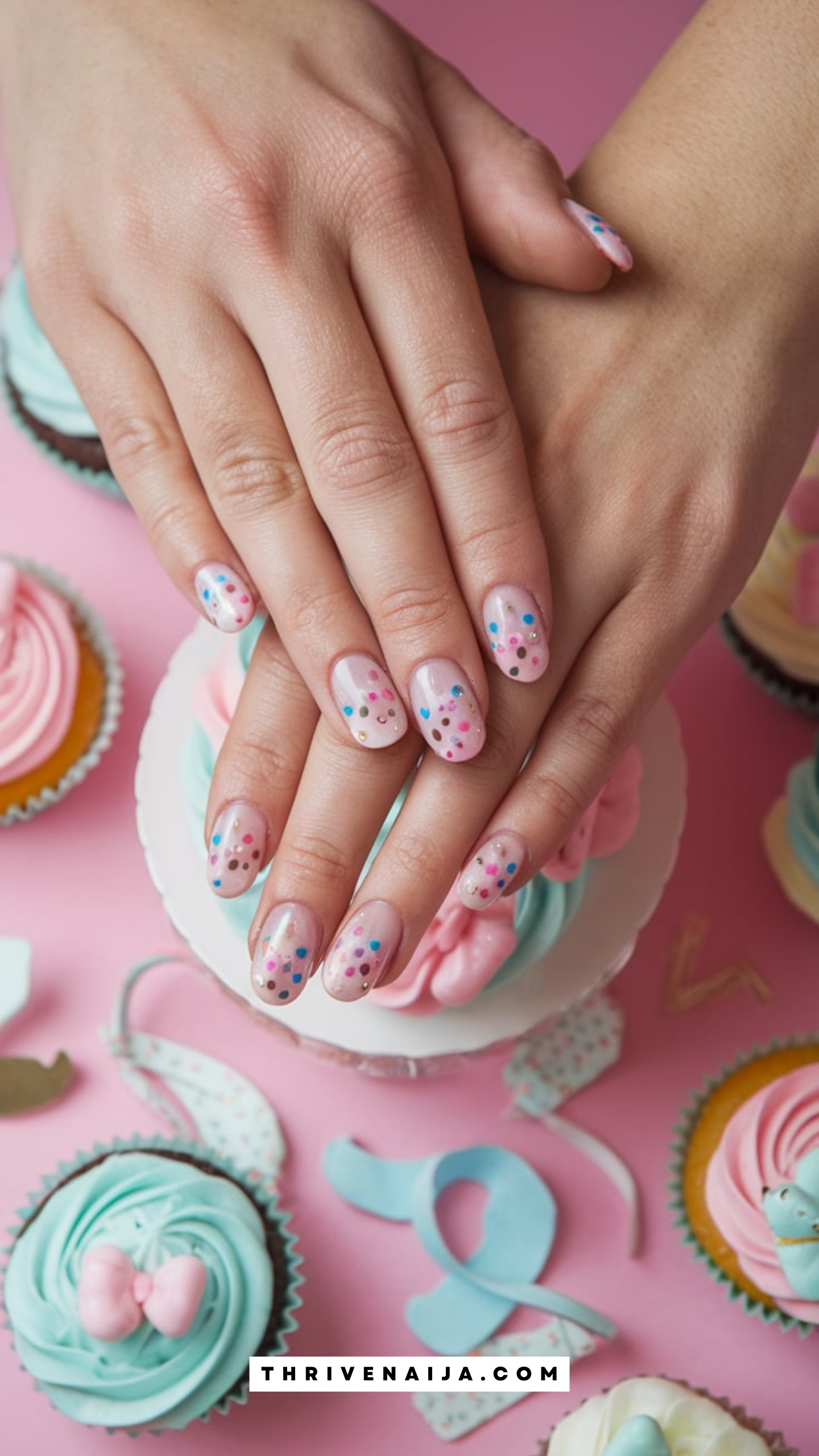 Baby Shower Sprinkle Nails