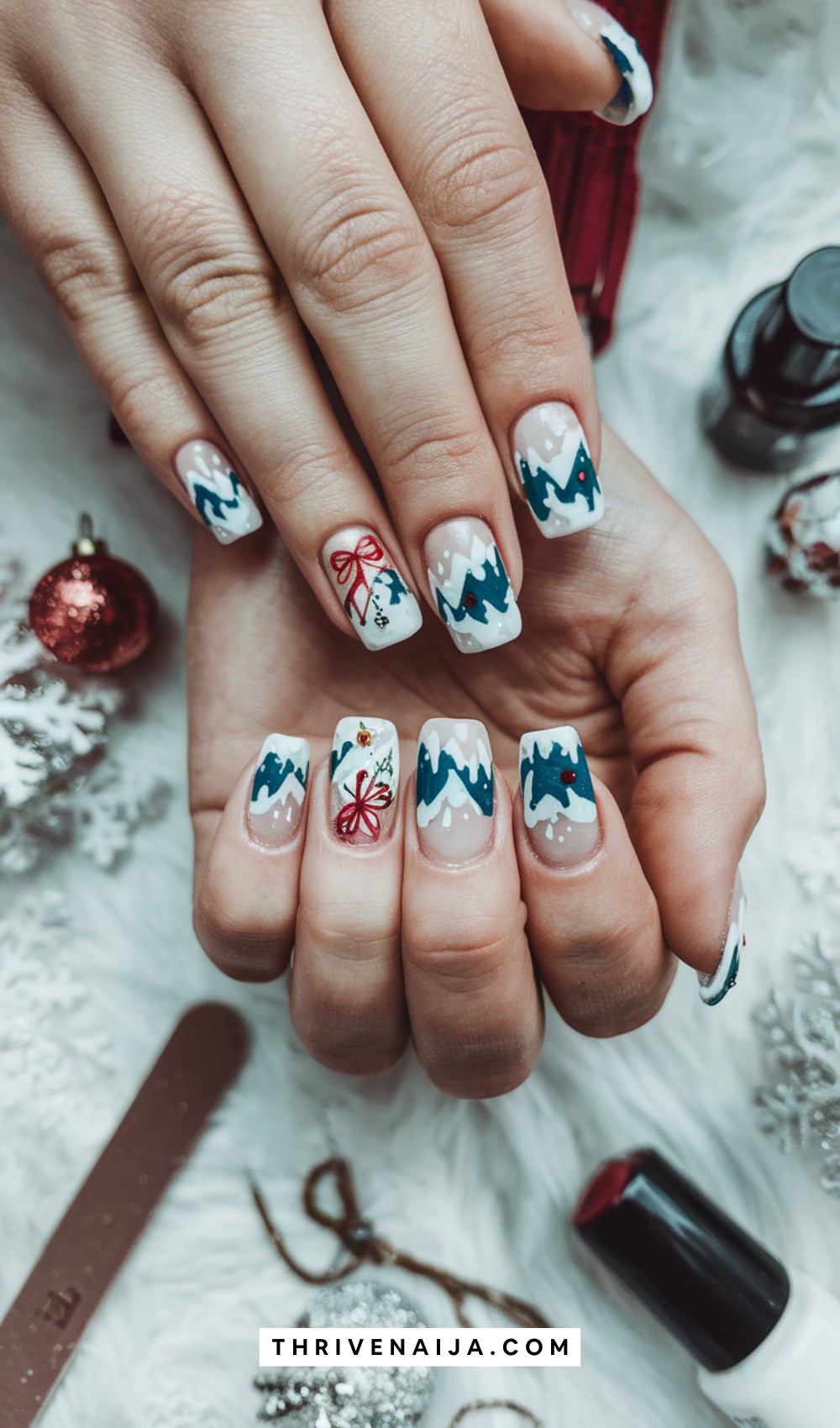 Nude Medium Party Nails