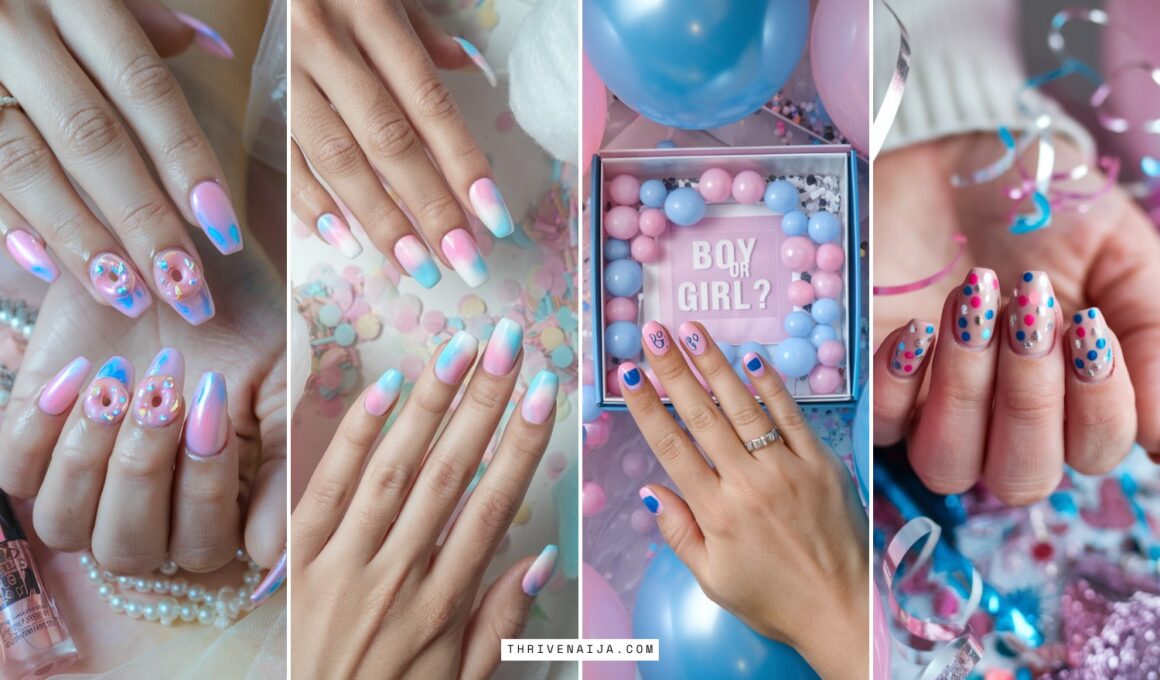Gender Reveal Party Nails Ideas