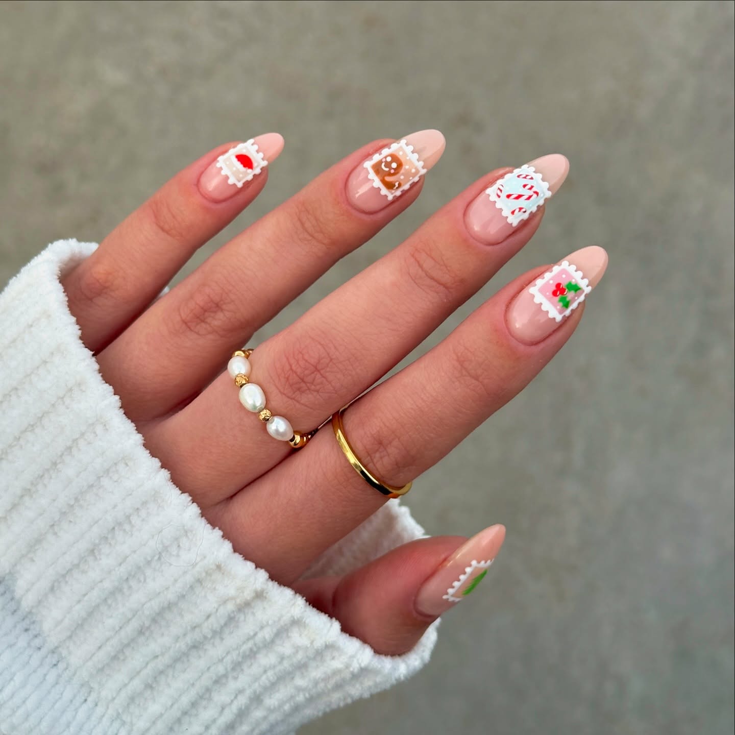 Classic Nails With Christmas StampsImage: