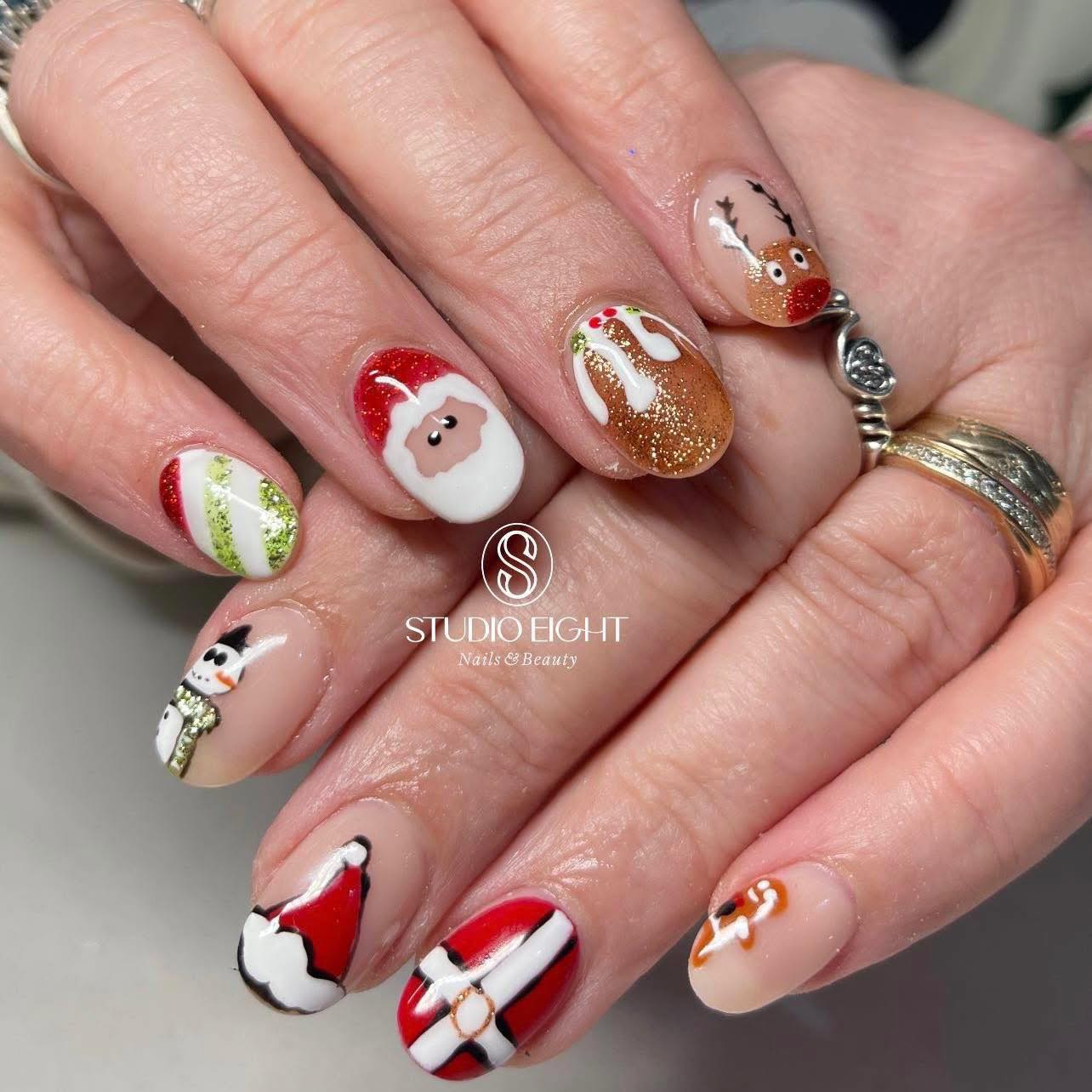 Perfect Short Festive Nails
