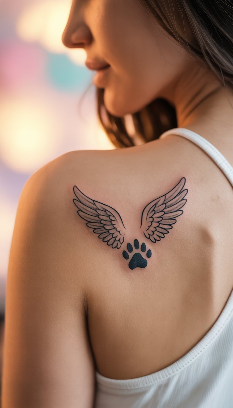 Angel Dog Tattoo