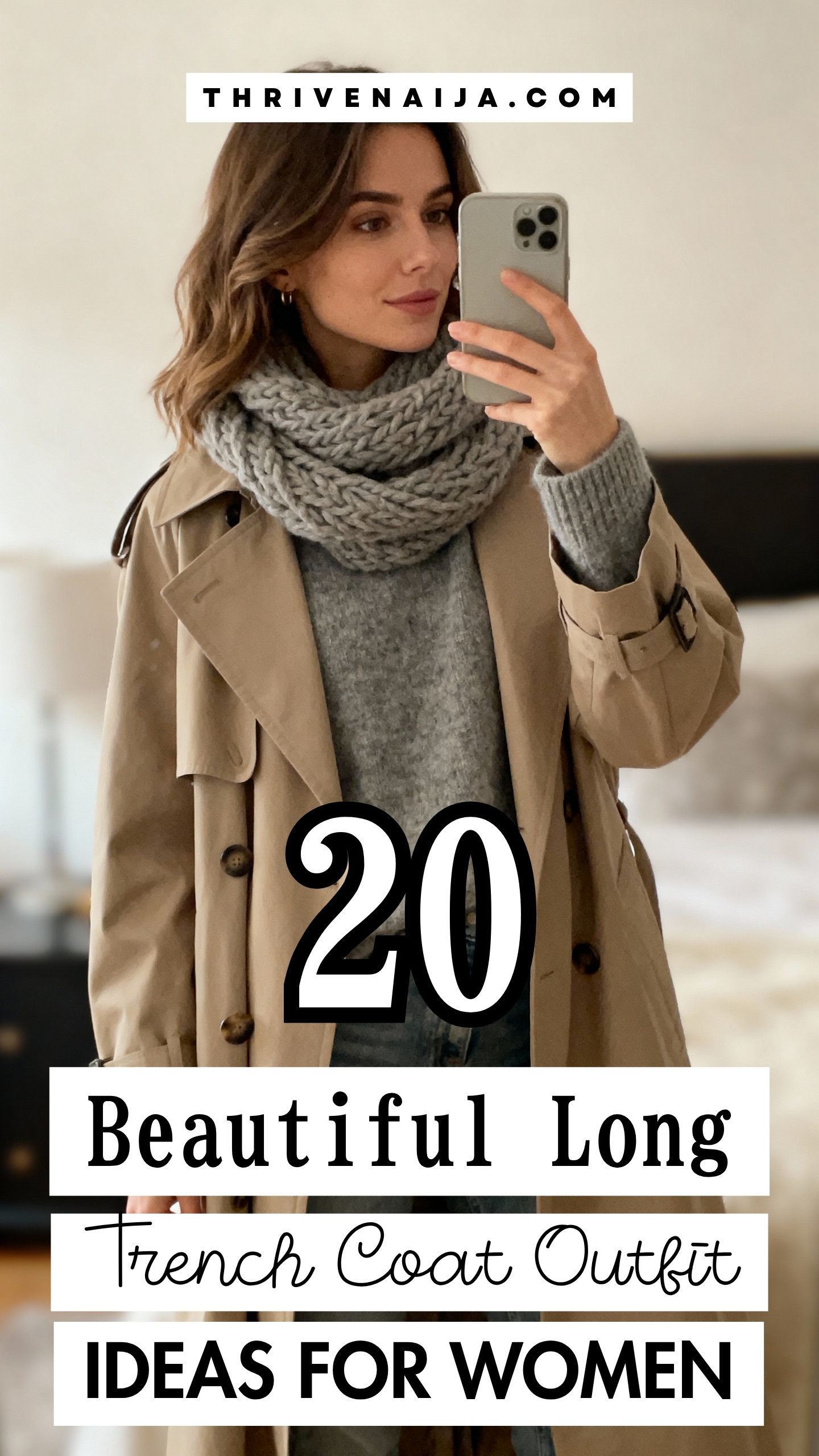 Beautiful Long Trench Coat Outfit Ideas For Women