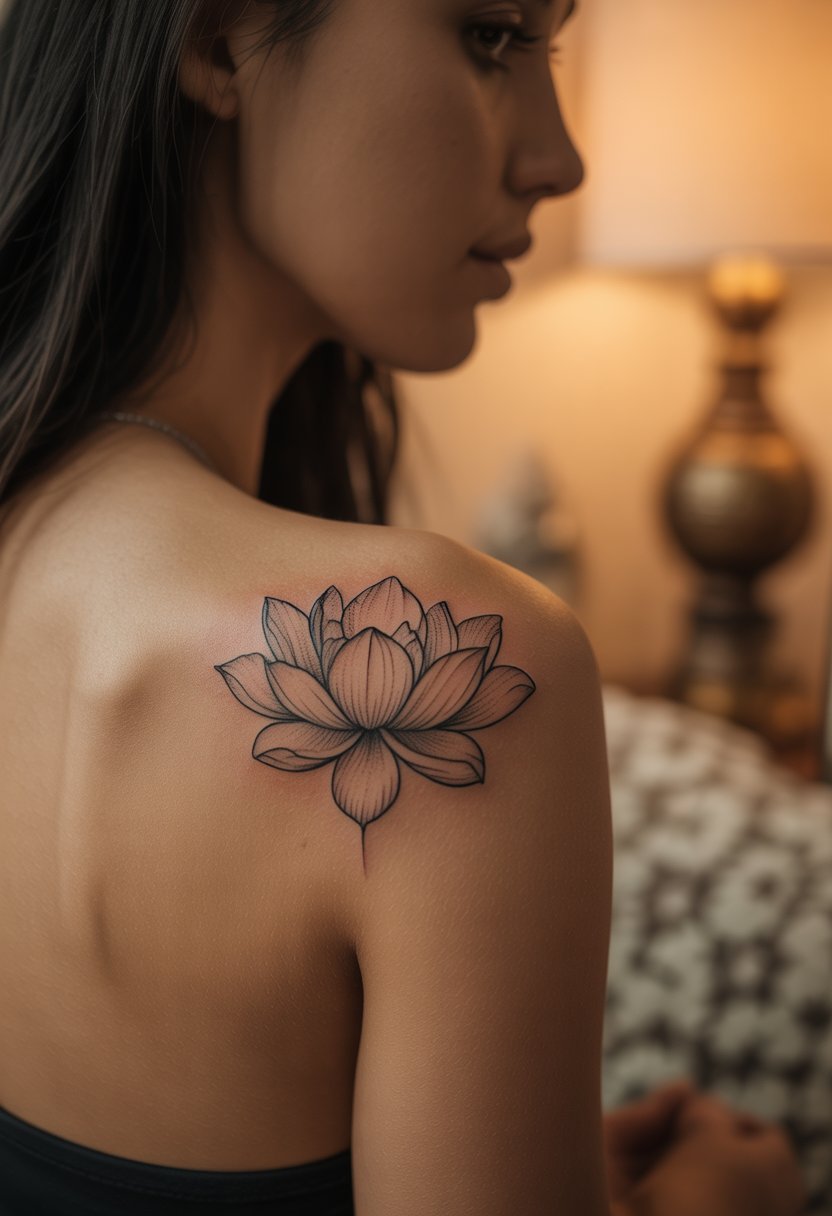 Black Ink Lotus