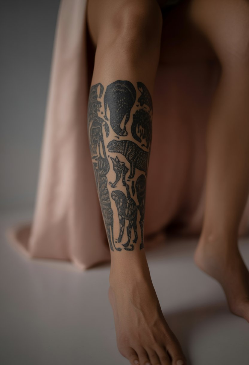 Blackwork Animal Sleeve