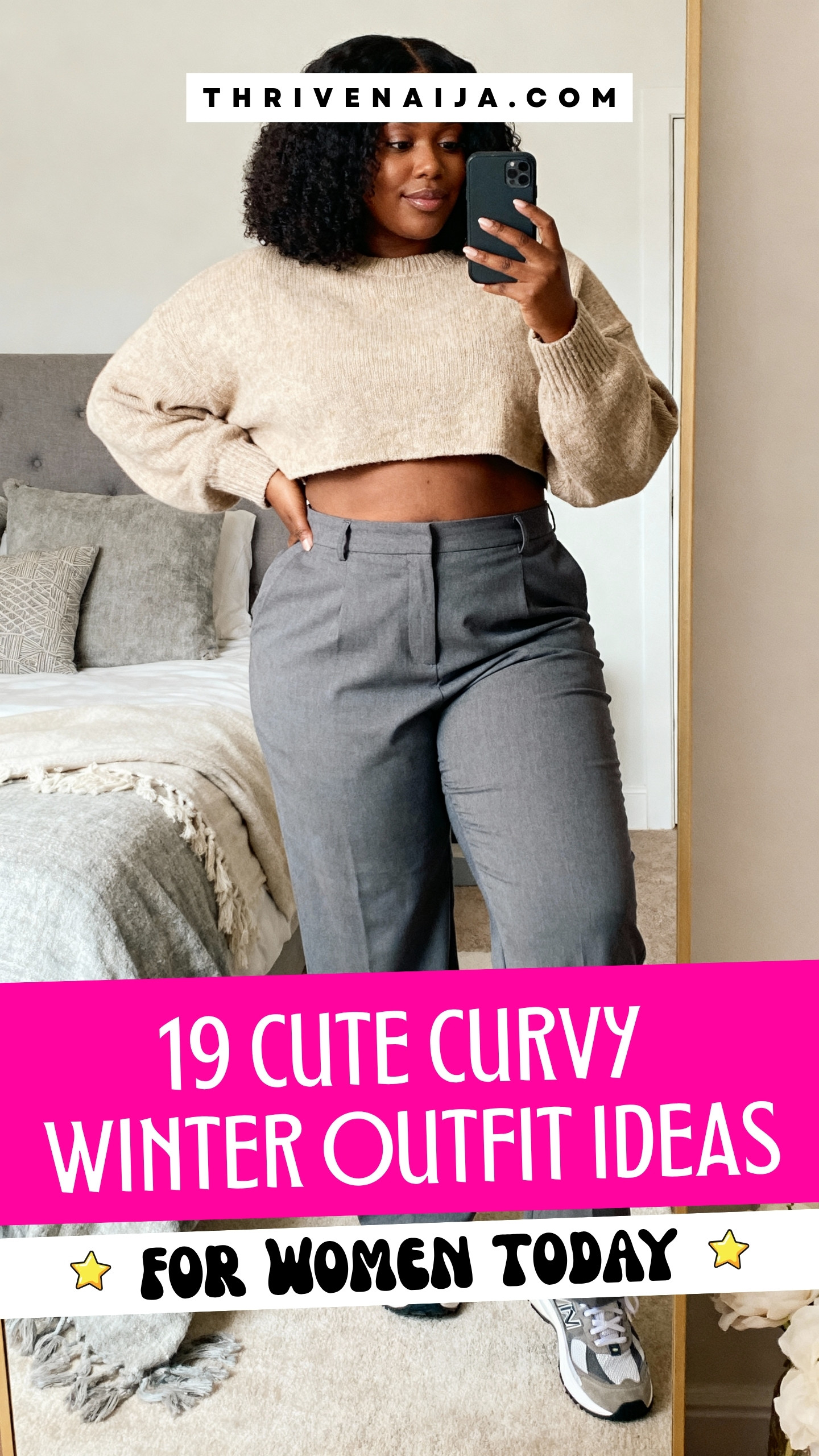 Cute Curvy Winter Outfit Ideas for Women