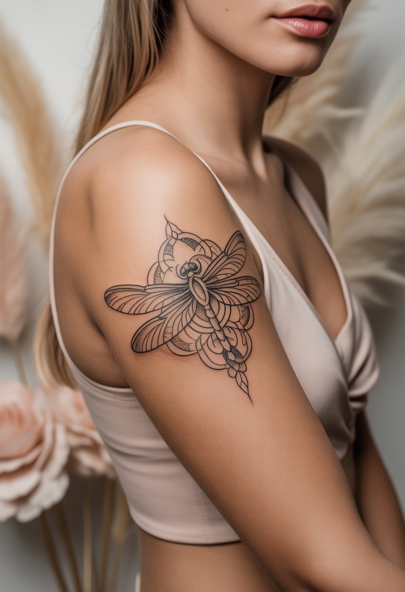 Dragonfly Mandala Design