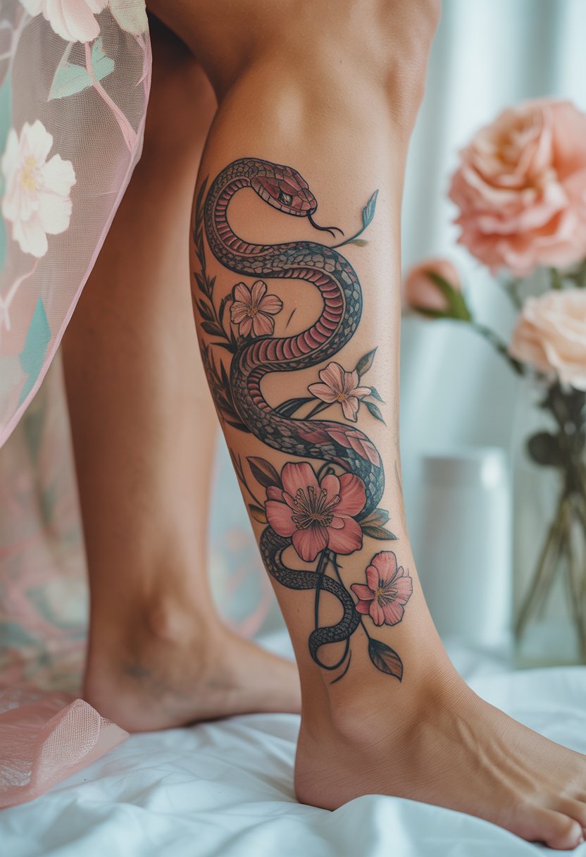 Floral Snake Sleeve