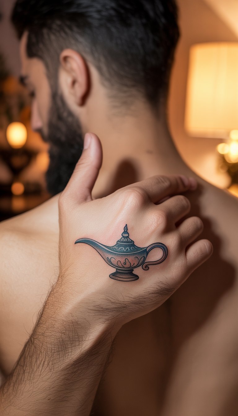 Genie Lamp Tattoo