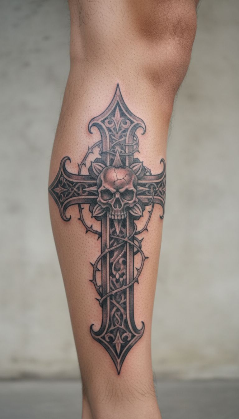 Gothic Cross with Shading