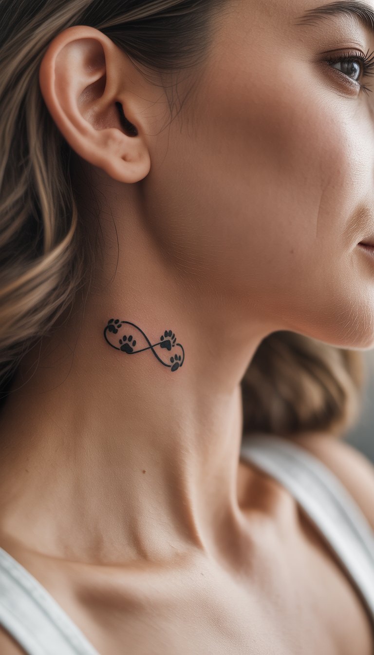 Infinity Paw Tattoo