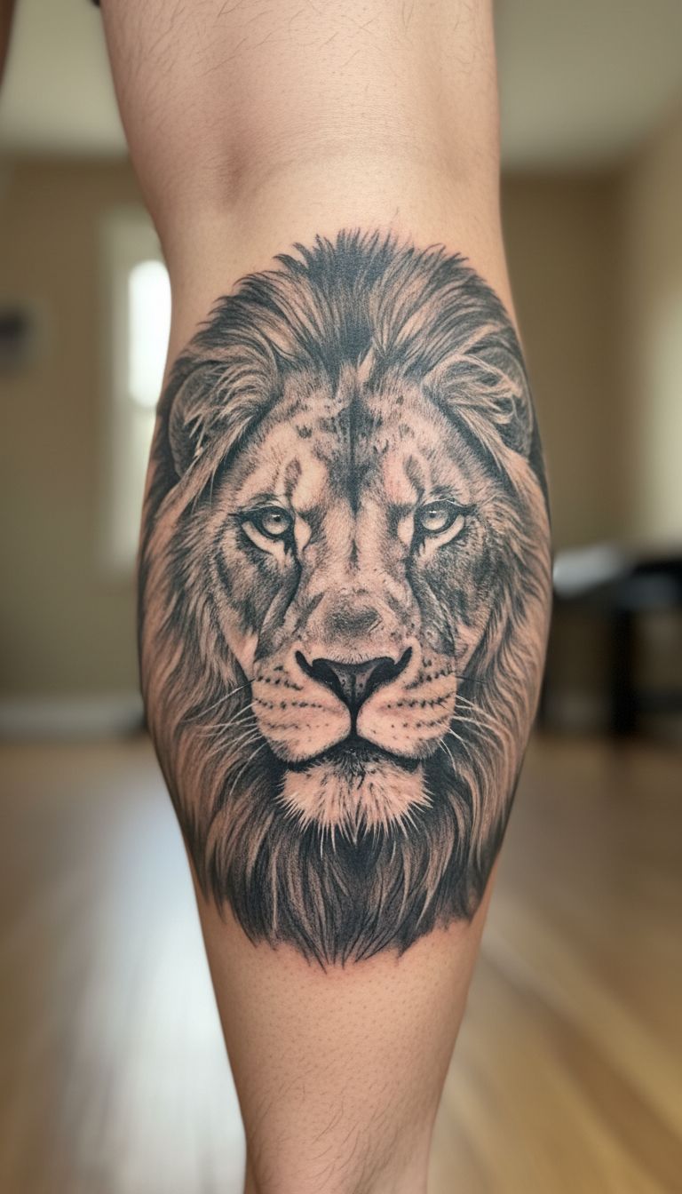 Lion Face Tattoo