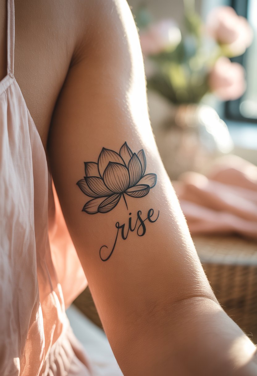 Lotus with Quote