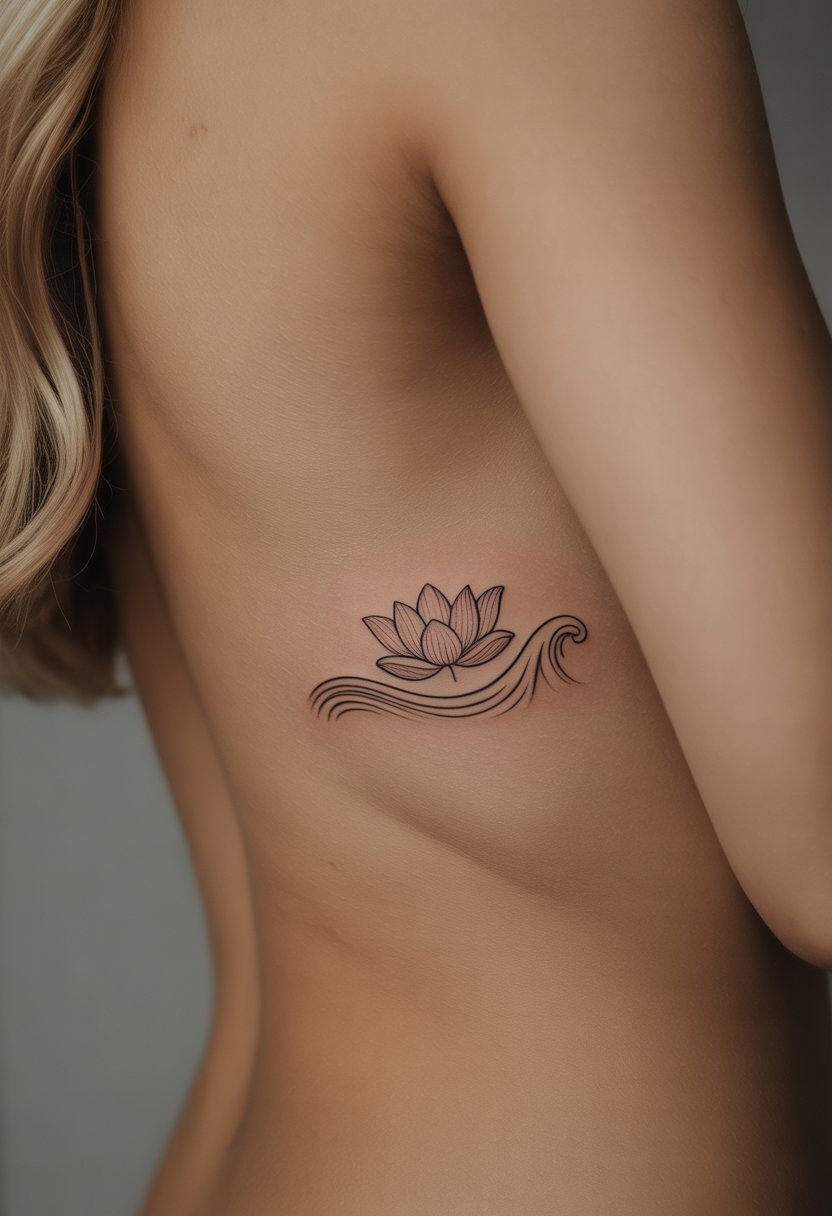 Lotus with Waves