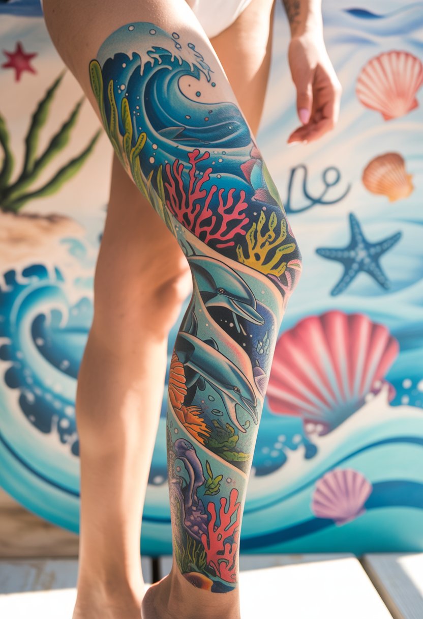 Mermaid & Ocean Sleeve