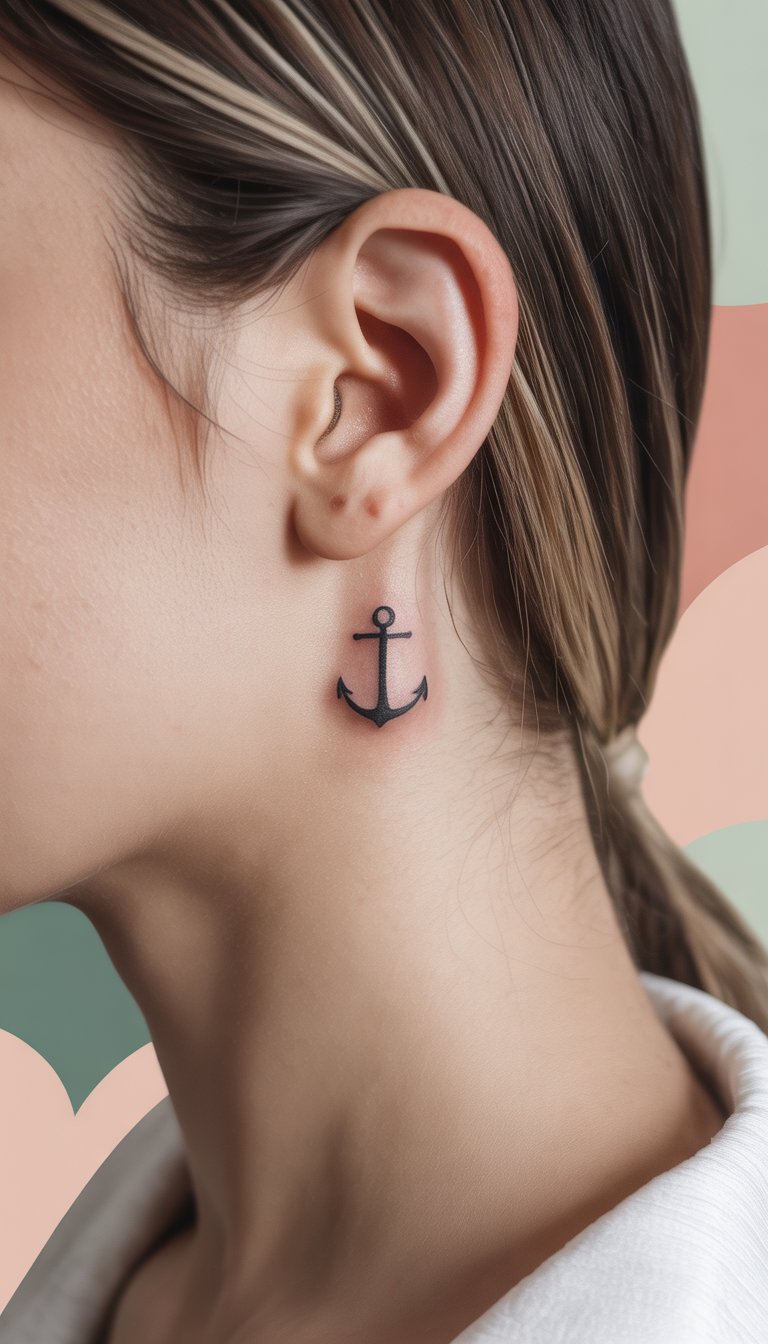 Mini Anchor Tattoo