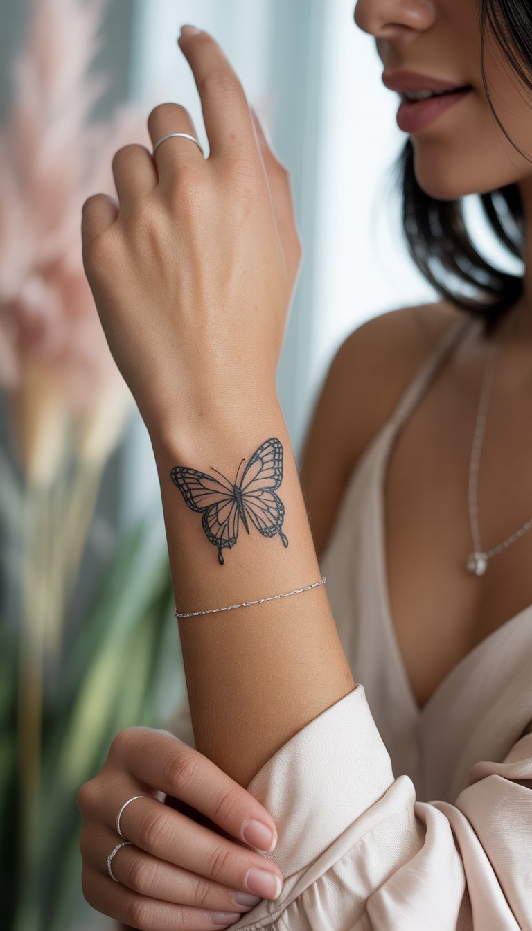 Minimal Outline Butterfly
