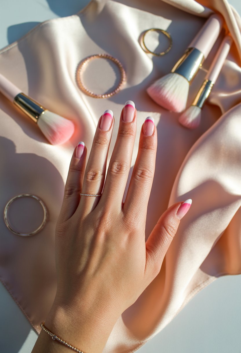 Ombre Pink French Tips