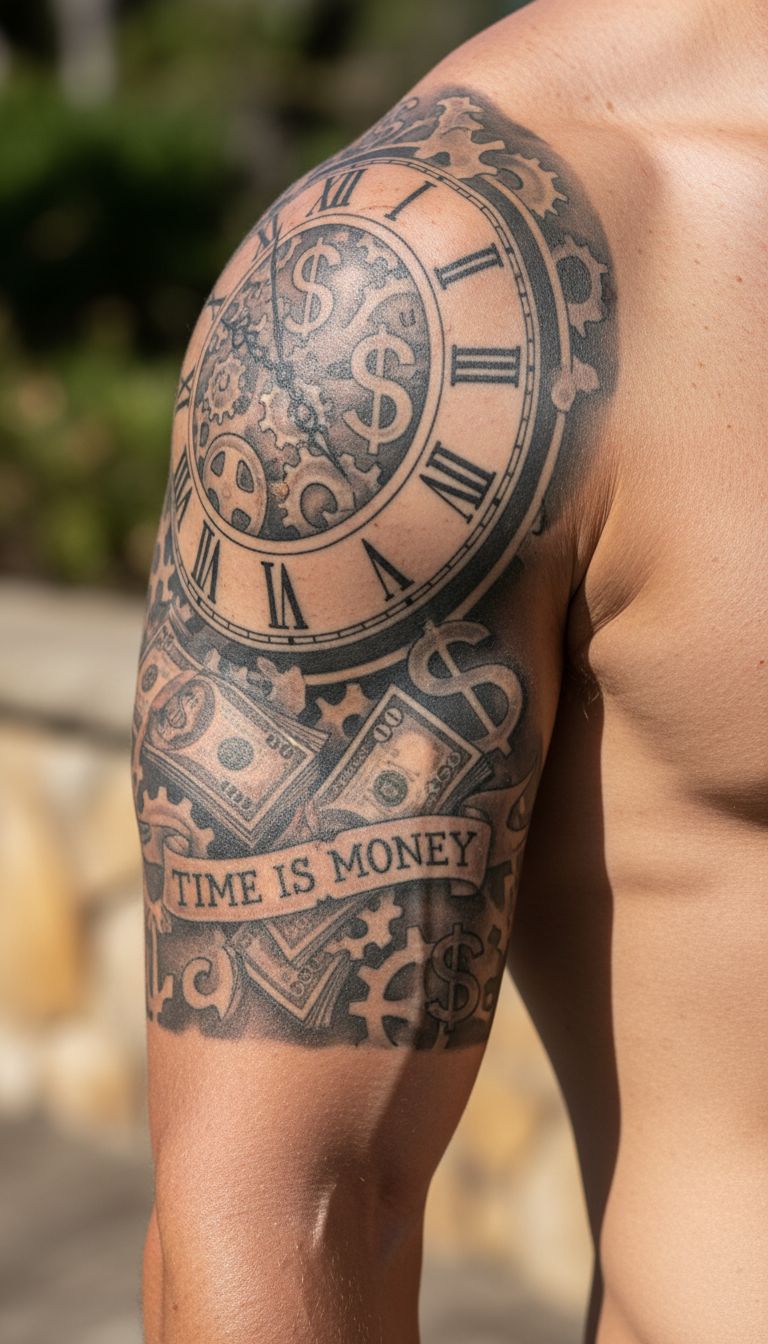 Time Is Money” Clock + Dollar Design